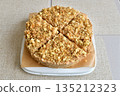 homemade peanut and condensed milk cake 135212323