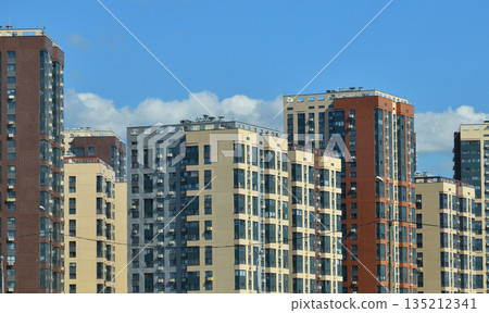 A modern new residential complex in Moscow, Russia A modern new residential complex in Moscow, Russia 135212341