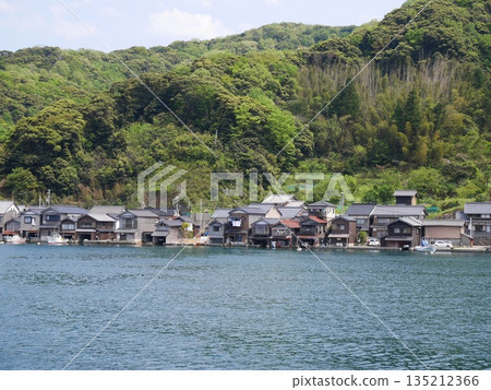 boathouse floating on the sea 135212366