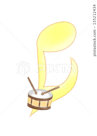 Musical notes with drums Musical notes with drums 135212434