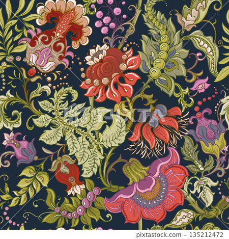 floral seamless pattern 135212472