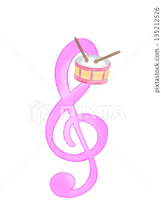Musical notes with drums Musical notes with drums 135212526