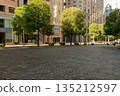 The exotic streets and cobblestone plaza of Shiodome Italian Town in Tokyo 135212597