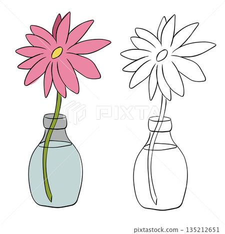 Sunflower Inside Jar with Water Isolated hand drawn illustration. Vector graphic line ink colored art. Use for cosmetic package, shop, store, products, spa salon, wellness program, skin. Sunflower Inside Jar with Water Isolated hand drawn illustration. Vector graphic line ink colored art. Use for cosmetic package, shop, store, products, spa salon, wellness program, skin. 135212651