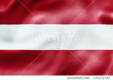 Austria national flag with red white red horizontal stripes. 135212787
