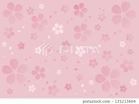 簡約粉紅櫻花背景素材 簡約粉紅櫻花背景素材 135213604