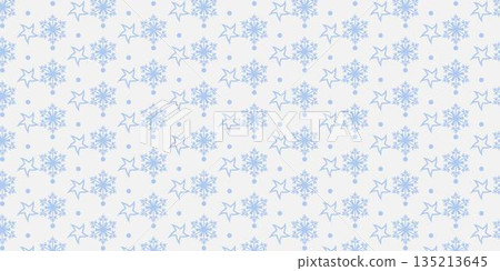Winter Snowflake Pattern Seamless Background 135213645