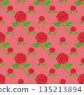 seamless floral pattern with roses 135213894