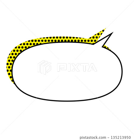 Simple speech bubble illustration, horizontal, oval Simple speech bubble illustration, horizontal, oval 135213950