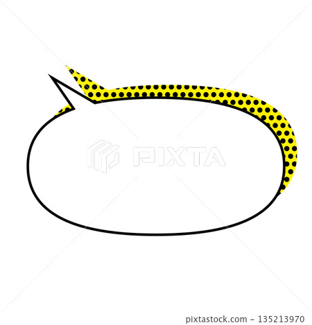 Simple speech bubble illustration, horizontal, oval Simple speech bubble illustration, horizontal, oval 135213970