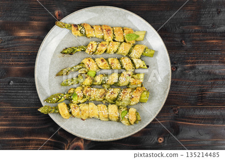 Asparagus Baked in Dough Asparagus Baked in Dough 135214485