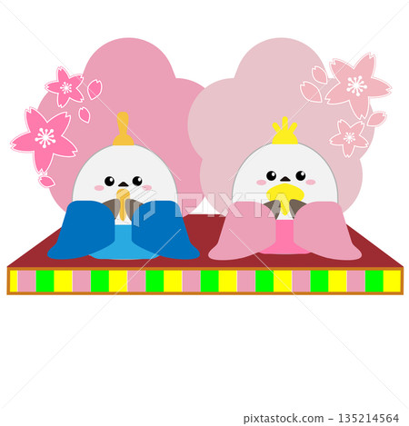 長尾山雀女兒節插圖 135214564