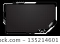 Hud frames white grey user interface elements design modern technology futuristic control panel screen digital hologram window gaming menu touching cyber monitor set on black background vector 135214601