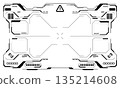 HUD sci-fi interface screen view black circular geometric design virtual futuristic technology creative display on white vector 135214608