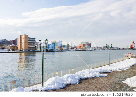 View of the Kushiro River in Kushiro, Hokkaido View of the Kushiro River in Kushiro, Hokkaido 135214620
