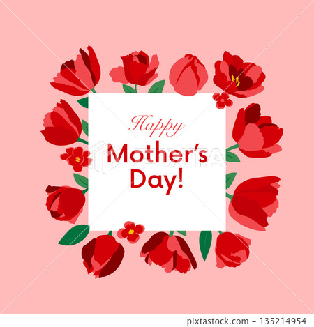 Red Flowers Mothers Day Red Flowers Mothers Day 135214954