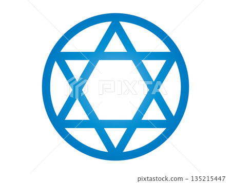 Hexagram illustration material Hexagram illustration material 135215447