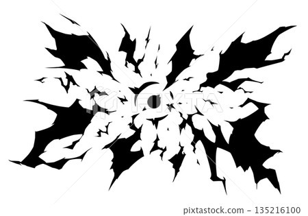 閃電輪廓背景，從中心向四周輻射。 135216100