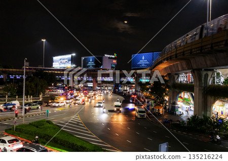 Victory Monument in thailand Most Beautiful Area at night Victory Monument in thailand Most Beautiful Area at night 135216224