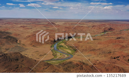 River between mountains in Mongolia River between mountains in Mongolia 135217689