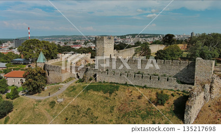 Kalemegdan fort in Belgrade Serbia and Save river Kalemegdan fort in Belgrade Serbia and Save river 135217698