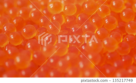 Red caviar closeup macro view 135217749