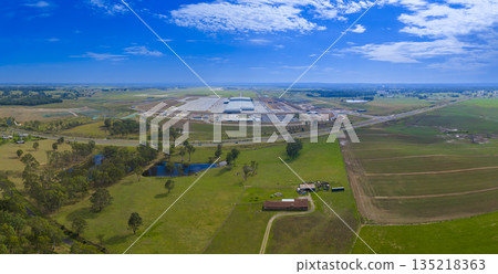Aerial photograph of the Western Sydney International Airport freight centre Aerial photograph of the Western Sydney International Airport freight centre 135218363