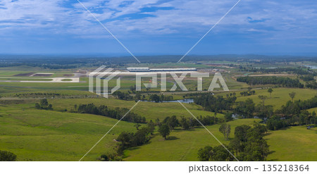 Aerial photograph of the Western Sydney International Airport freight centre 135218364