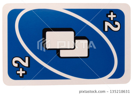 card play kid two plus color blue isolated on white background 135218631