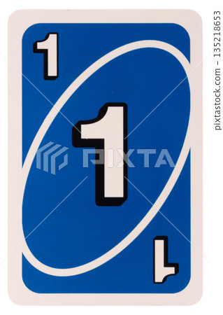 card play kid one color blue isolated on white background 135218653