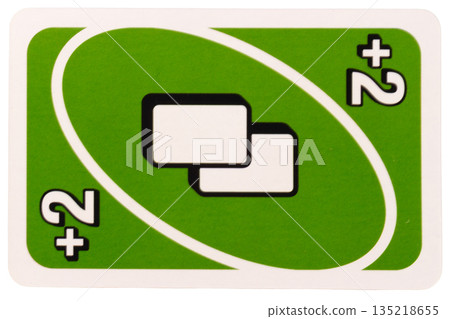 card kid game isolated on white background color green plus two card kid game isolated on white background color green plus two 135218655