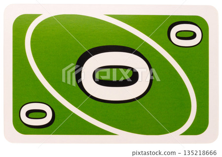 card game color green zero isolated on white background 135218666