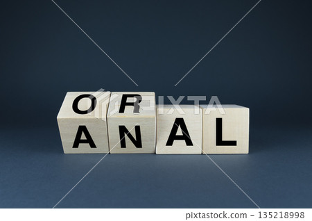 Cubes form the words anal and oral Cubes form the words anal and oral 135218998