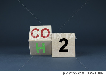From CO2 to H2, the cubes form an expression From CO2 to H2, the cubes form an expression 135219007