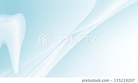 Dental-themed illustration with soft aqua gradients and copy space for growth and improvement 135219207