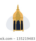 Elegant golden ramadan lantern illustration 135219483