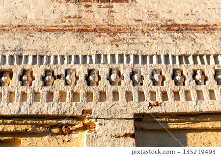 Kirillo-Belozersky Monastery Wall Close-up Kirillo-Belozersky Monastery Wall Close-up 135219493