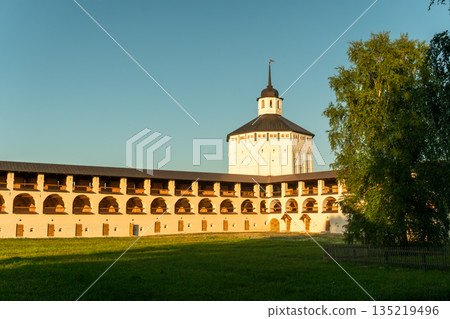 Panoramic view of the walls of Kirillo-Belozersky Monastery 135219496