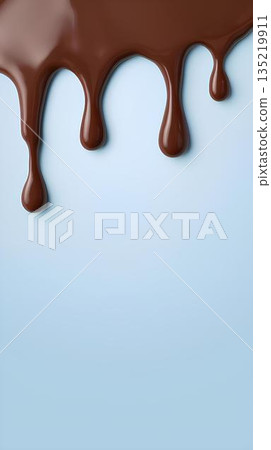 Background material_melted chocolate (light blue background) 135219911