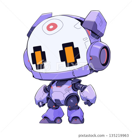 cute purple medical robot futuristic cute purple medical robot futuristic 135219963