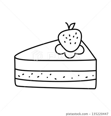 Cake coloring page 135220447