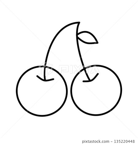 Cherry Coloring Page fruit lineart Cherry Coloring Page fruit lineart 135220448