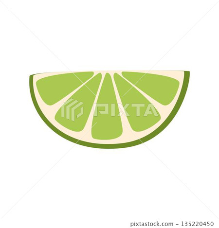 Slice of Lime Fruit, lemon illustration 135220450