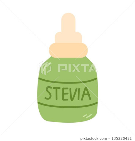 Stevia dropper icon Vegan food 135220451