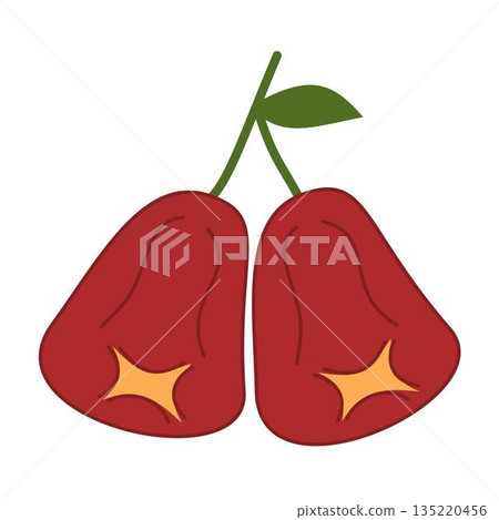 Watery Rose Apple fruit Watery Rose Apple fruit 135220456