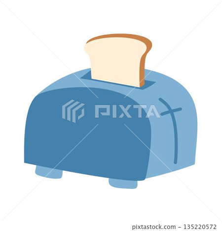 Cartoon Illustration of Toast, Bread Toaster Icon Cartoon Illustration of Toast, Bread Toaster Icon 135220572