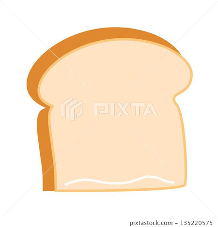 fried bread toast for breakfast illustration 135220575