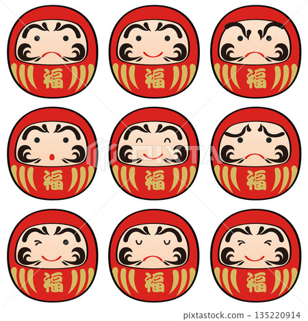 Illustration of daruma 135220914