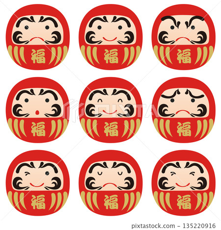 Illustration of daruma 135220916