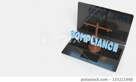 Digital Compliance and Legal Governance Technology Concept 3d render. 135221998